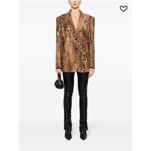 Vintage The Limited Leopard Suede Blazer S